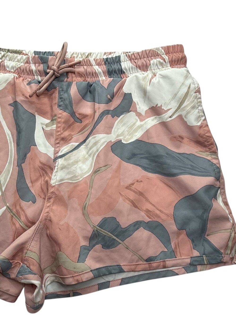 Abercrombie and Fitch Athletic Shorts Floral Light Pink White. Lined Sz Womens S